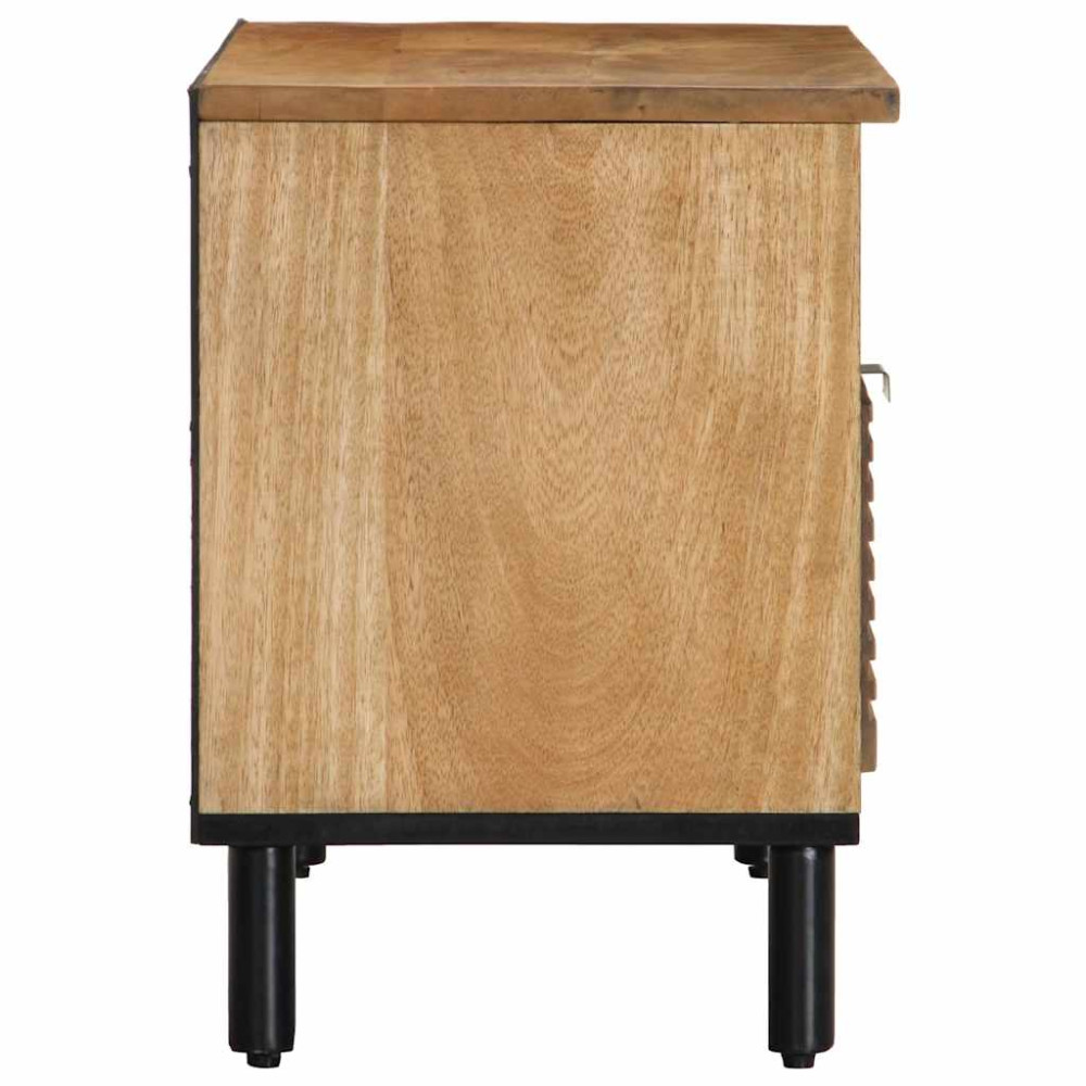 Produktbild för TV-bänk brun 80x33x46 cm mango i massivt trä