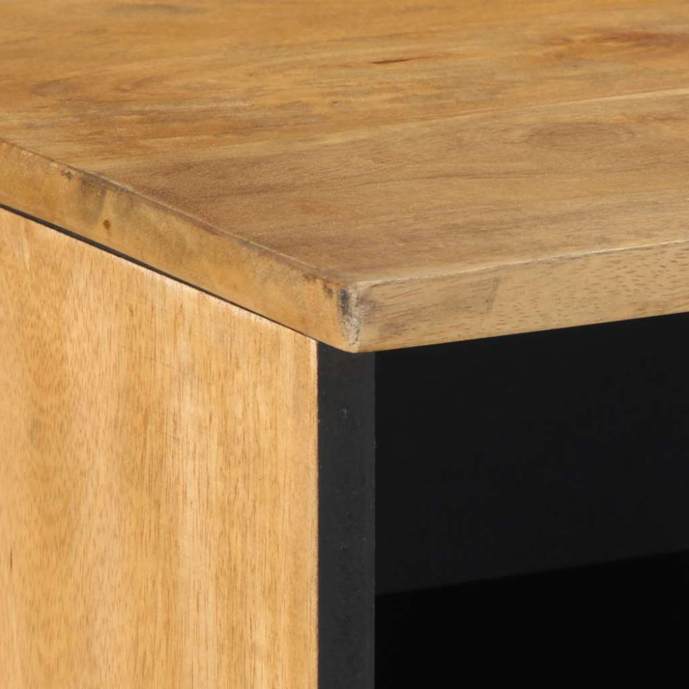 Produktbild för TV-bänk brun 80x33x46 cm mango i massivt trä