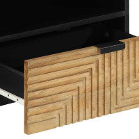 Produktbild för TV-bänk brun 80x33x46 cm mango i massivt trä