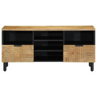Produktbild för TV-bänk brun 100x33x46 cm massivt trä mango