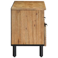 Produktbild för TV-bänk brun 100x33x46 cm massivt trä mango