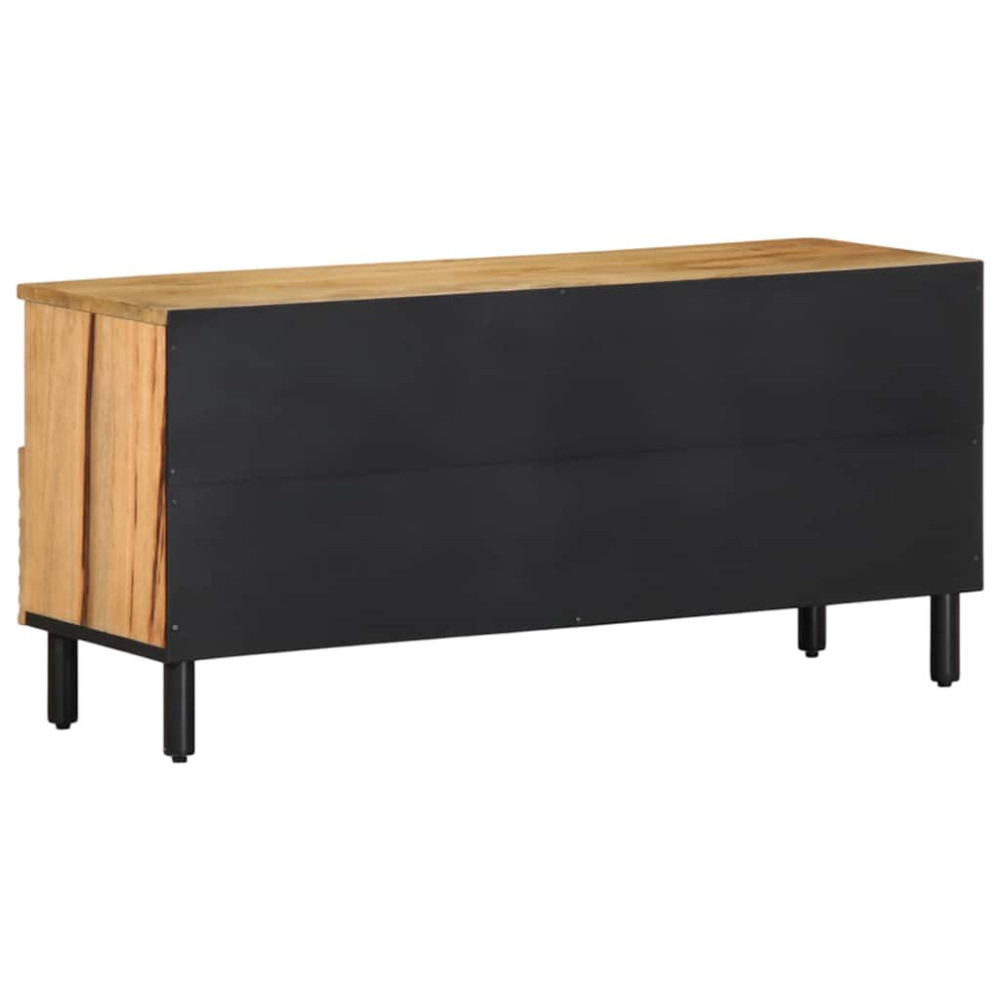 Produktbild för TV-bänk brun 100x33x46 cm massivt trä mango