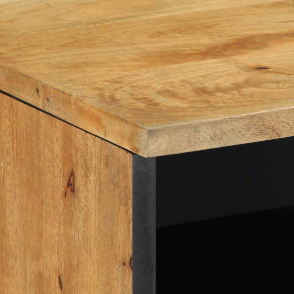Produktbild för TV-bänk brun 100x33x46 cm massivt trä mango
