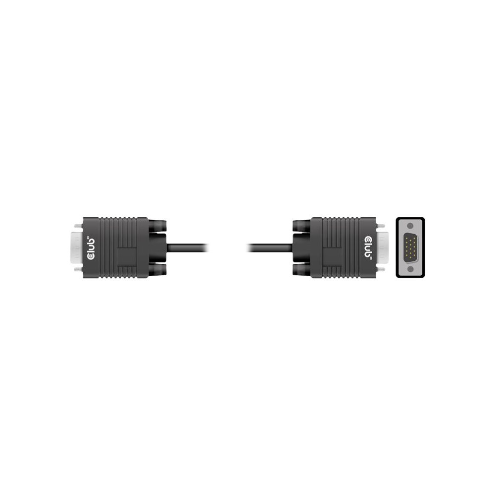 Produktbild för Club 3D - VGA-kabel - HD-15 (VGA) till HD-15 (VGA) - 3 m