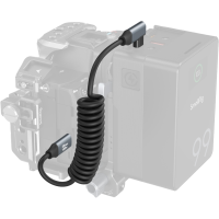 Produktbild för SmallRig 4792 USB-C Straight to USB-C Angled Coiled Data Cable