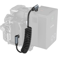Produktbild för SmallRig 4793 USB-C Angled to USB-C Angled Coiled Data Cable
