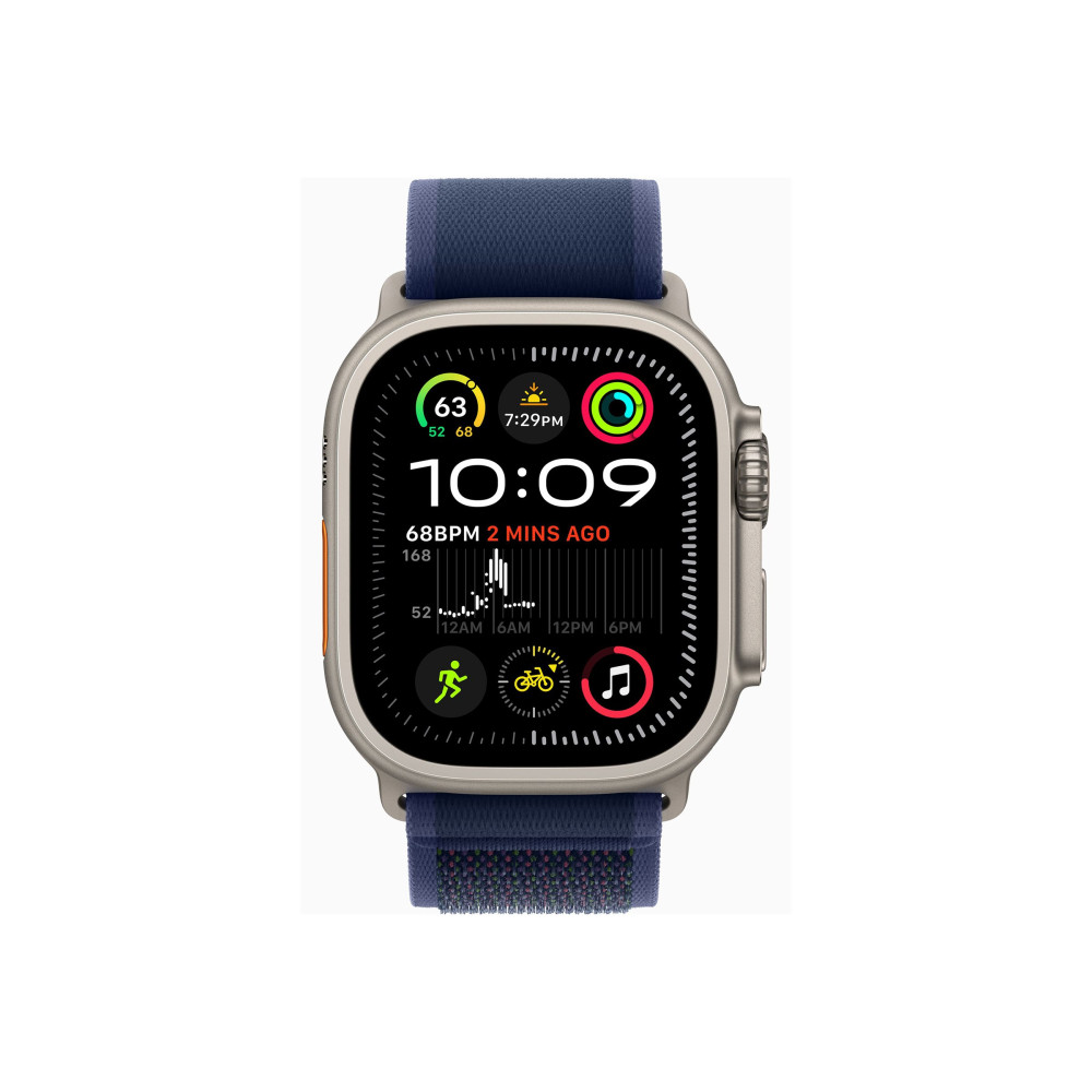 Produktbild för Apple Watch Ultra 2 - naturlig titan - smart klocka med Trail Loop - blå - 64 GB