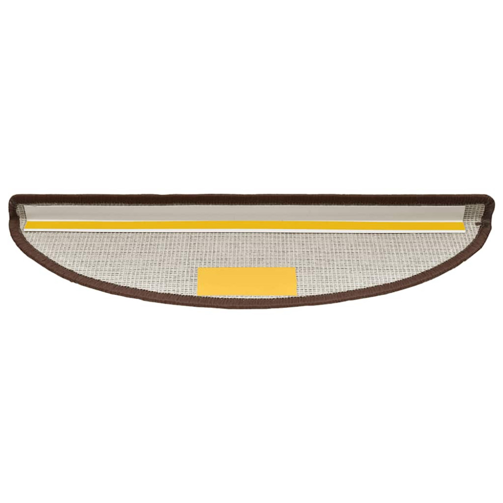 Produktbild för Trappmattor 20 st 56x17x3 cm kaffebruna halvrunda