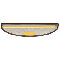 Produktbild för Trappmattor 20 st 56x17x3 cm kaffebruna halvrunda