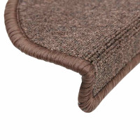 Produktbild för Trappmattor 20 st 56x17x3 cm kaffebruna halvrunda