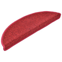 Produktbild för Trappmattor 20 st 56x17x3 cm röd halvrunda