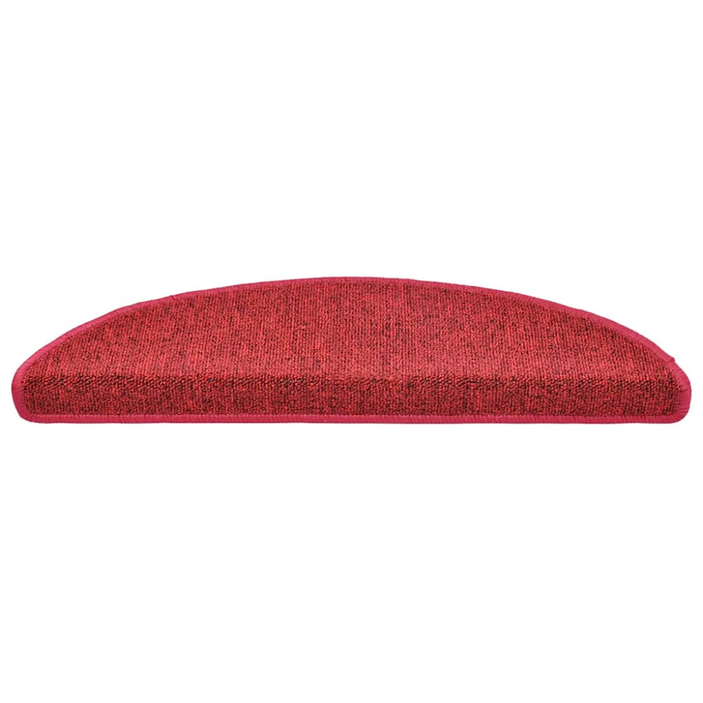 Produktbild för Trappmattor 20 st 56x17x3 cm röd halvrunda