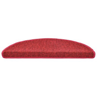 Produktbild för Trappmattor 20 st 56x17x3 cm röd halvrunda
