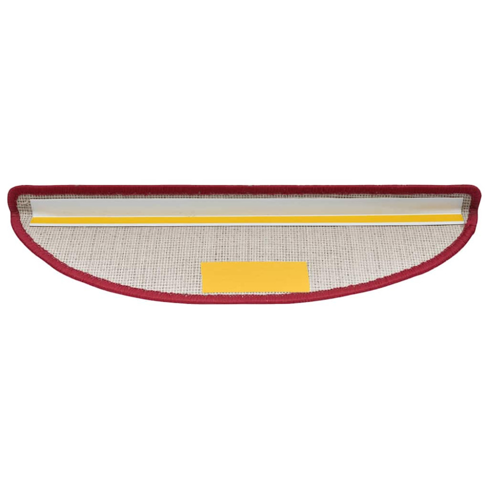 Produktbild för Trappmattor 20 st 56x17x3 cm röd halvrunda