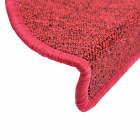 Produktbild för Trappmattor 20 st 56x17x3 cm röd halvrunda
