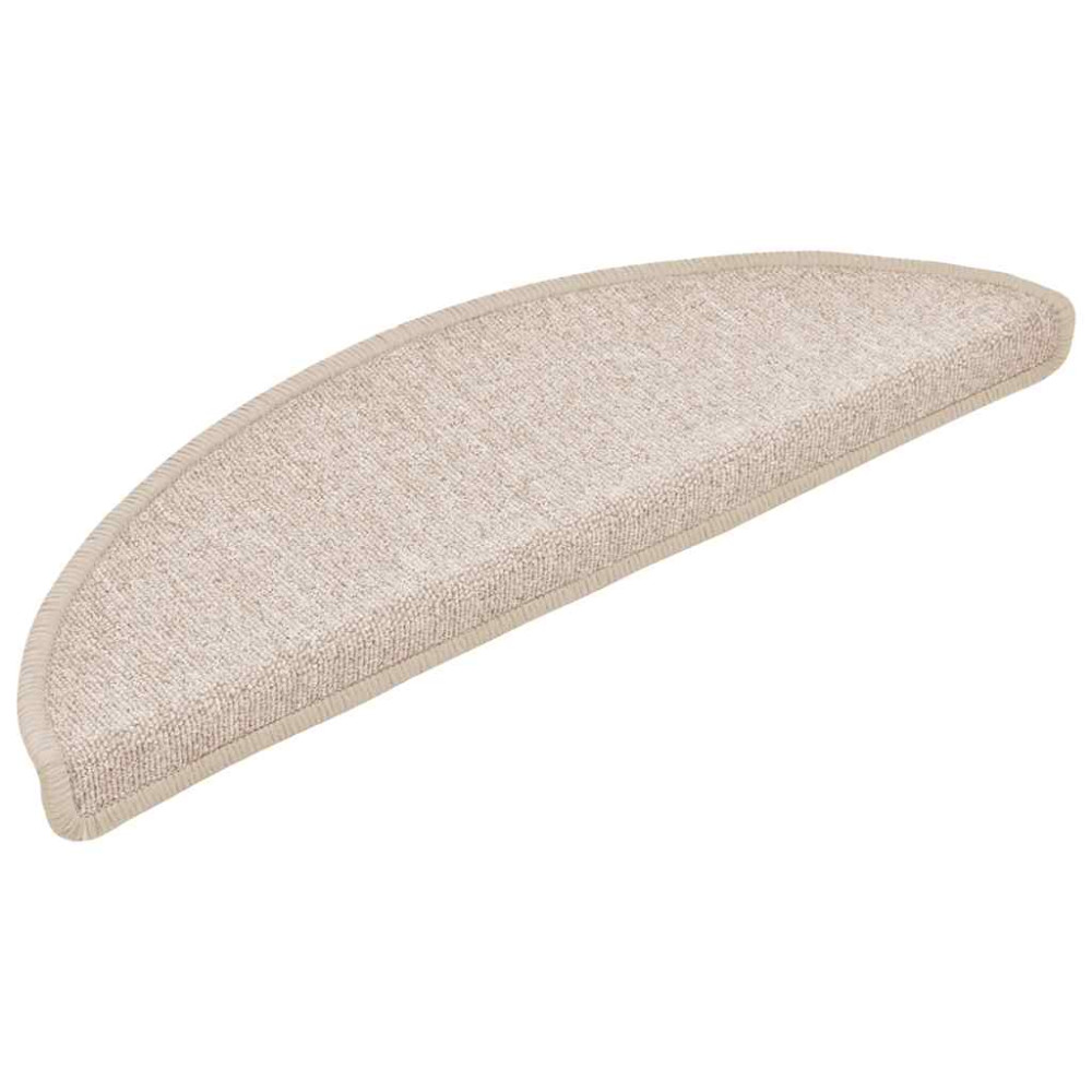Produktbild för Trappmattor 20 st 56x17x3 cm taupe halvrunda