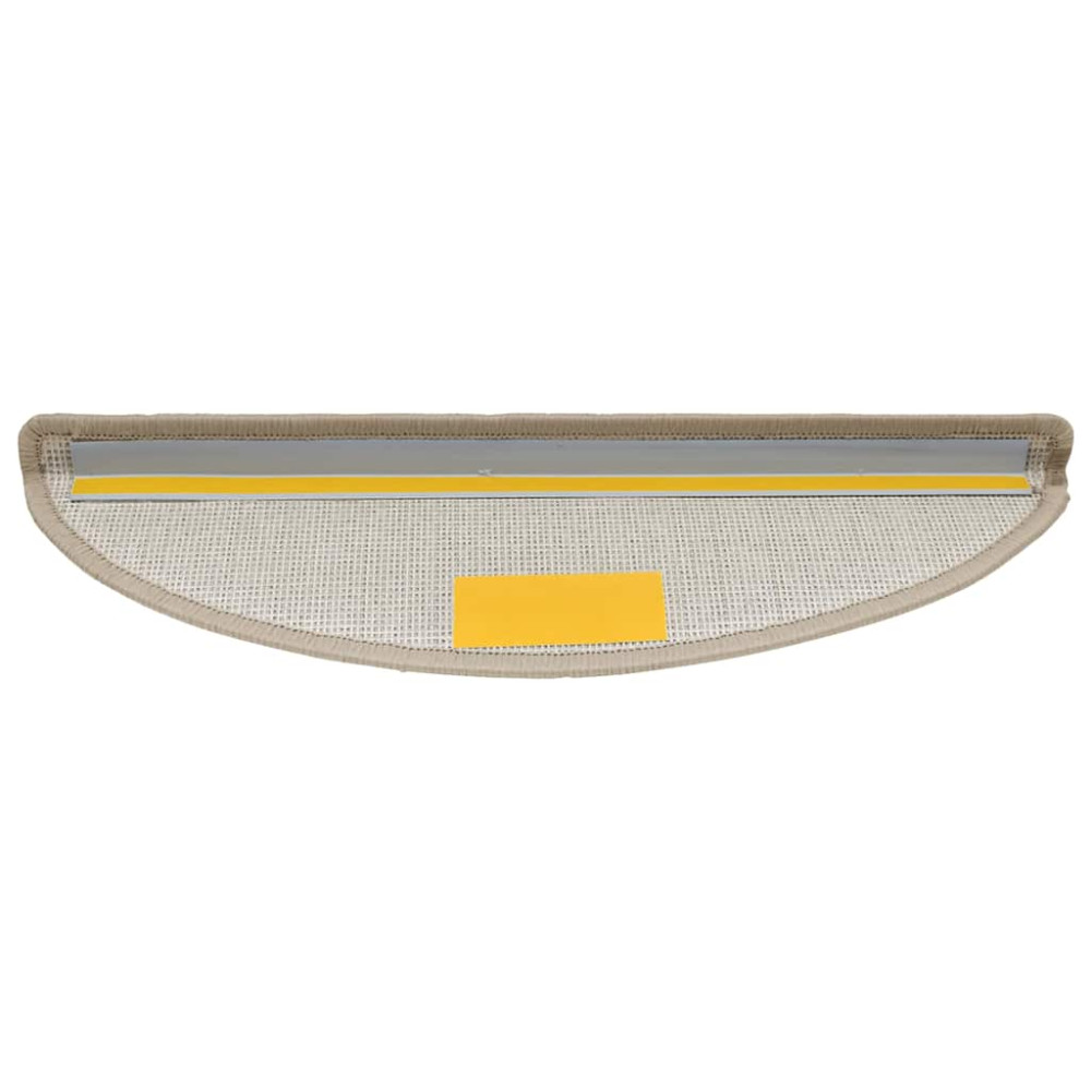 Produktbild för Trappmattor 20 st 56x17x3 cm taupe halvrunda
