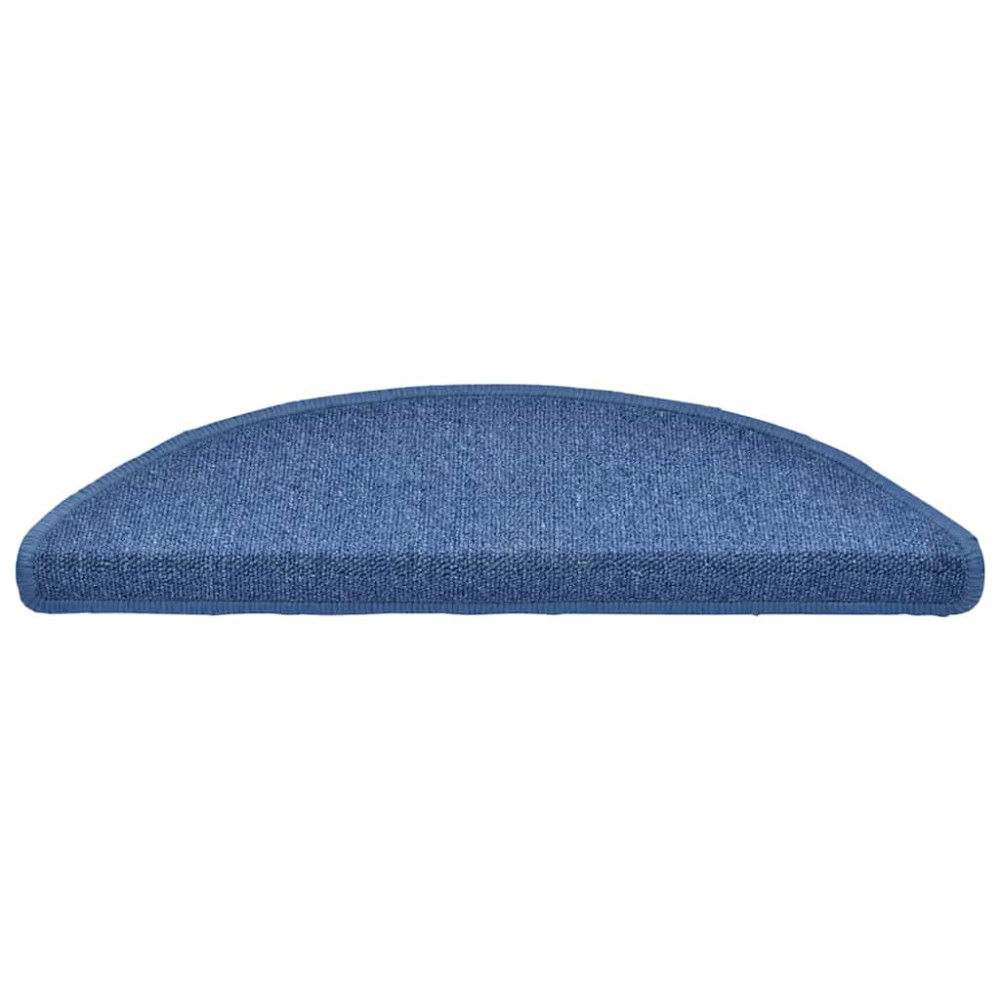 Produktbild för Trappmattor 20 st 56x17x3 cm blå halvrunda