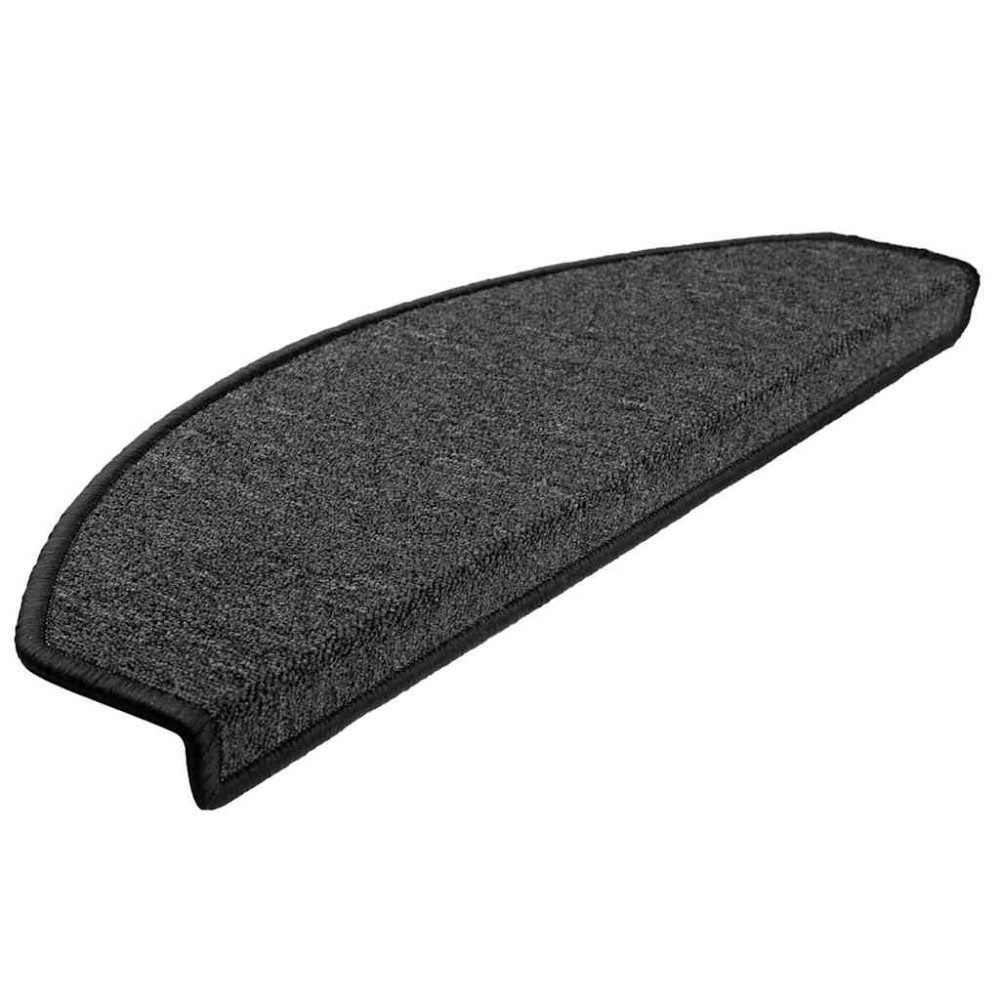 Produktbild för Trappmattor 20 st 65x24x4 cm antracit halvrunda stora