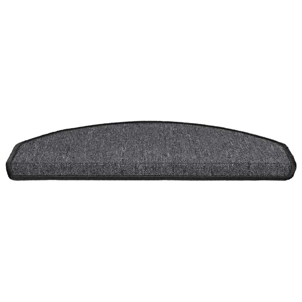 Produktbild för Trappmattor 20 st 65x24x4 cm antracit halvrunda stora