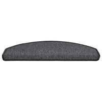 Produktbild för Trappmattor 20 st 65x24x4 cm antracit halvrunda stora