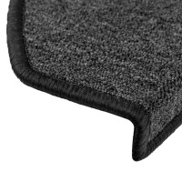 Produktbild för Trappmattor 20 st 65x24x4 cm antracit halvrunda stora