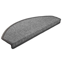 Produktbild för Trappmattor 20 st 65x24x4 cm mörkgrå halvrunda stora