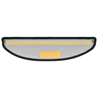Produktbild för Trappmattor 20 st 65x24x4 cm mörkgrå halvrunda stora