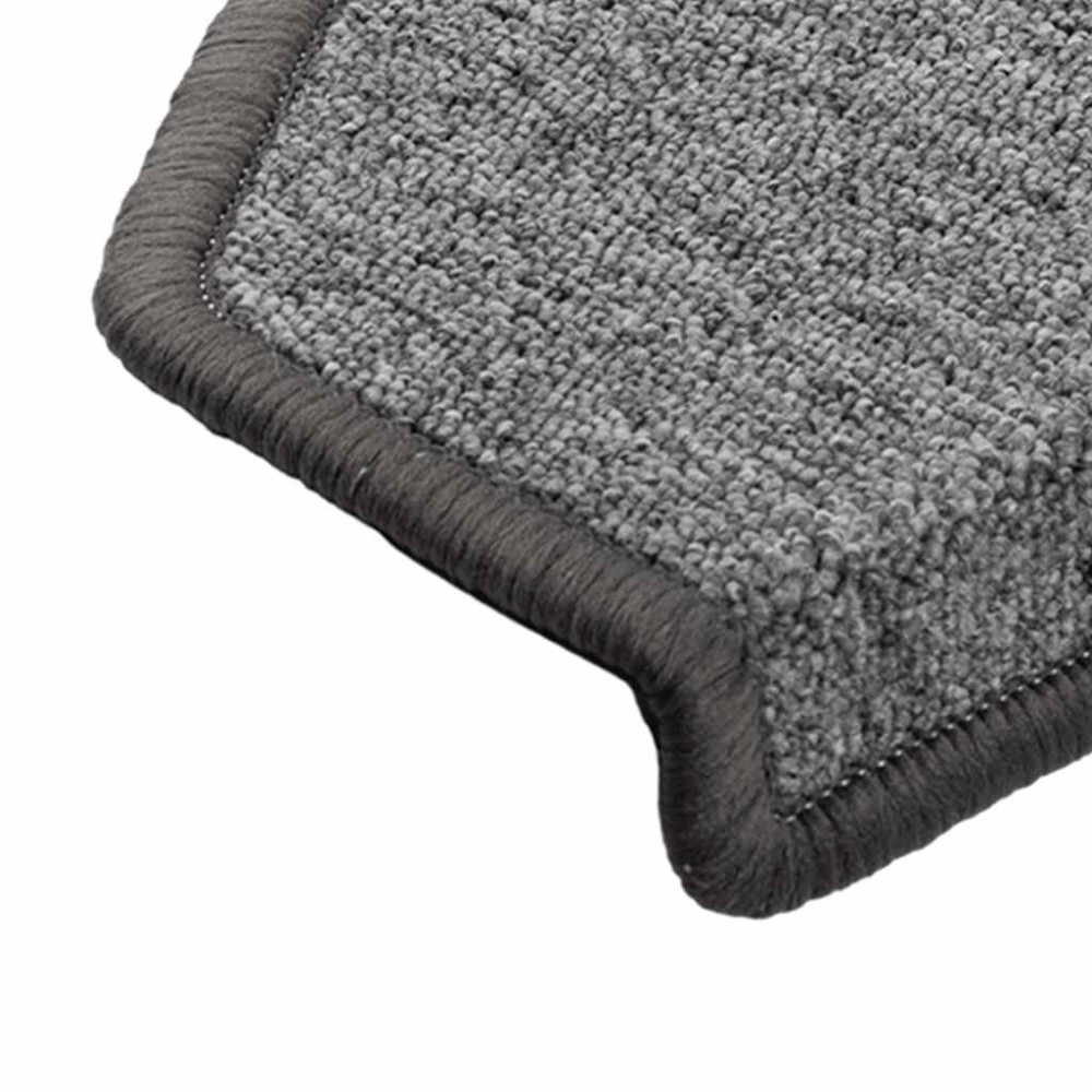 Produktbild för Trappmattor 20 st 65x24x4 cm mörkgrå halvrunda stora