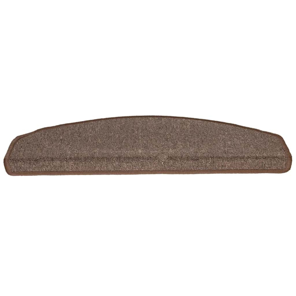 Produktbild för Trappmattor 20 st 65x24x4 cm kaffebruna halvrunda stora