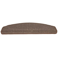 Produktbild för Trappmattor 20 st 65x24x4 cm kaffebruna halvrunda stora