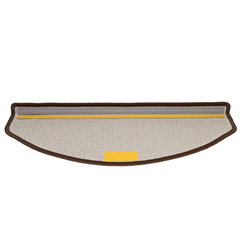 Produktbild för Trappmattor 20 st 65x24x4 cm kaffebruna halvrunda stora