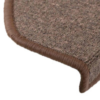 Produktbild för Trappmattor 20 st 65x24x4 cm kaffebruna halvrunda stora