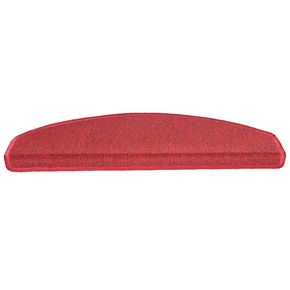 Produktbild för Trappmattor 20 st 65x24x4 cm röd halvrunda stora