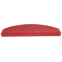 Produktbild för Trappmattor 20 st 65x24x4 cm röd halvrunda stora