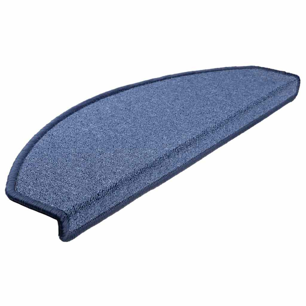 Produktbild för Trappmattor 20 st 65x24x4 cm blå halvrunda stora