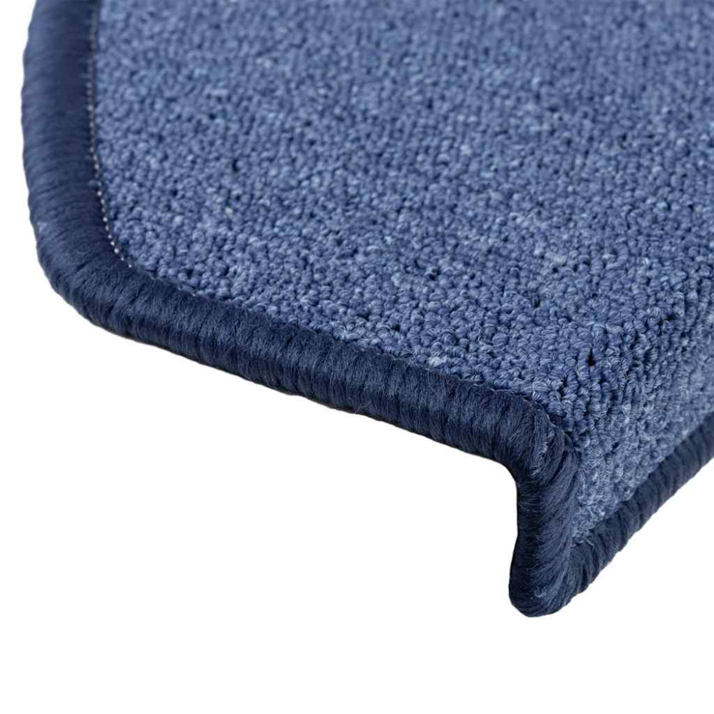 Produktbild för Trappmattor 20 st 65x24x4 cm blå halvrunda stora