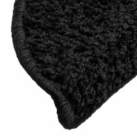 Produktbild för Trappmattor 20 st 56x17x3 cm svarta halvrunda