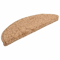 Produktbild för Trappmattor 20 st 56x17x3 cm beige halvrunda