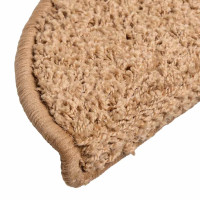 Produktbild för Trappmattor 20 st 56x17x3 cm beige halvrunda