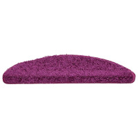 Produktbild för Trappmattor 20 st 56x17x3 cm violett halvrunda
