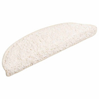 Produktbild för Trappmattor 20 st 56x17x3 cm vita halvrunda