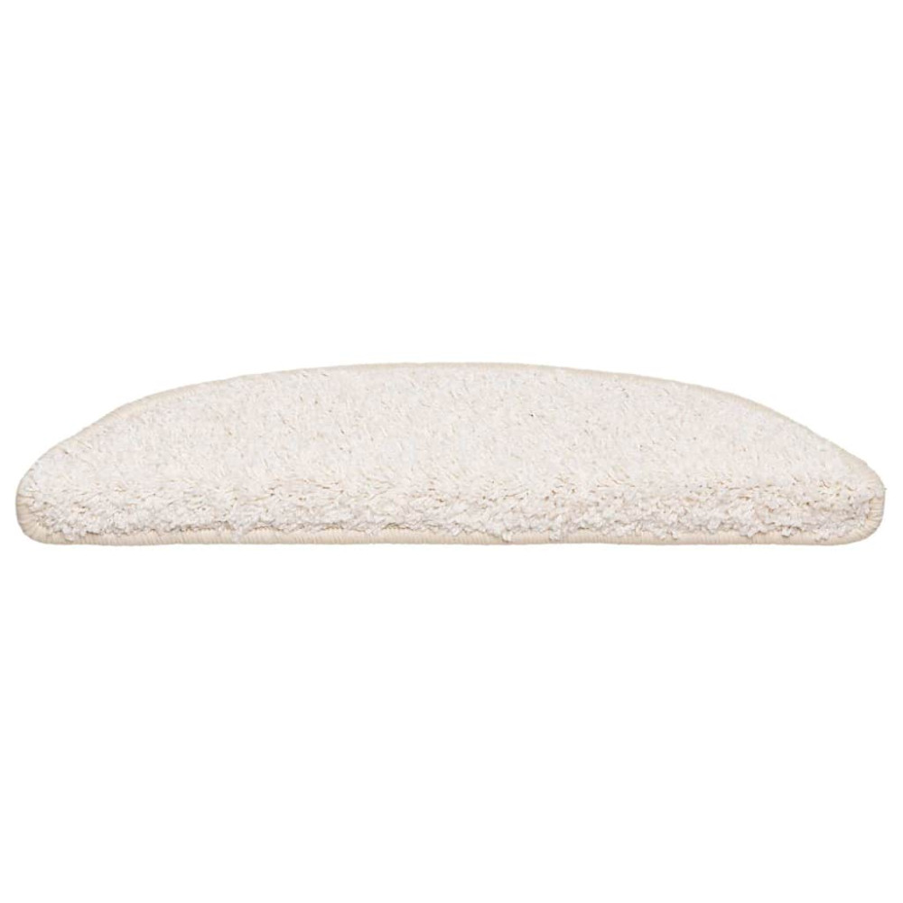 Produktbild för Trappmattor 20 st 56x17x3 cm vita halvrunda