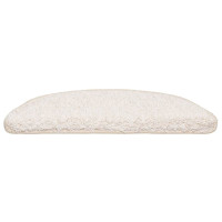 Produktbild för Trappmattor 20 st 56x17x3 cm vita halvrunda