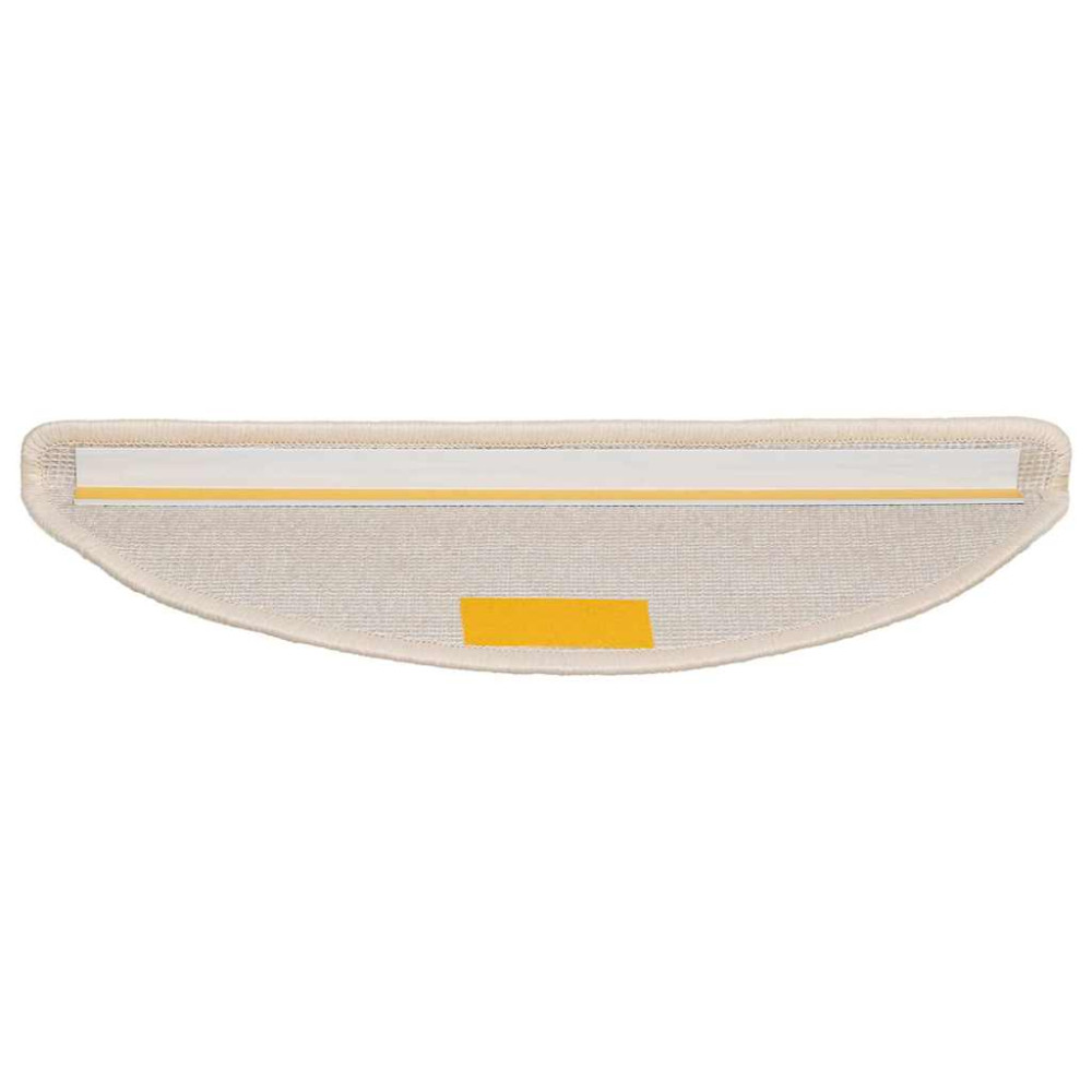 Produktbild för Trappmattor 20 st 56x17x3 cm vita halvrunda