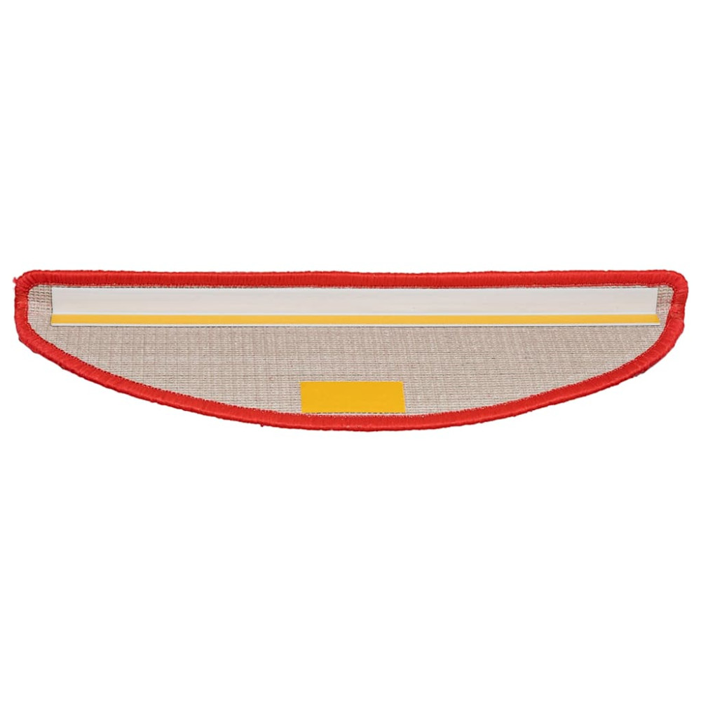 Produktbild för Trappmattor 20 st 56x17x3 cm röda halvrunda