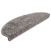Produktbild för Trappmattor 20 st 65x21x4 cm grå halvrunda stora