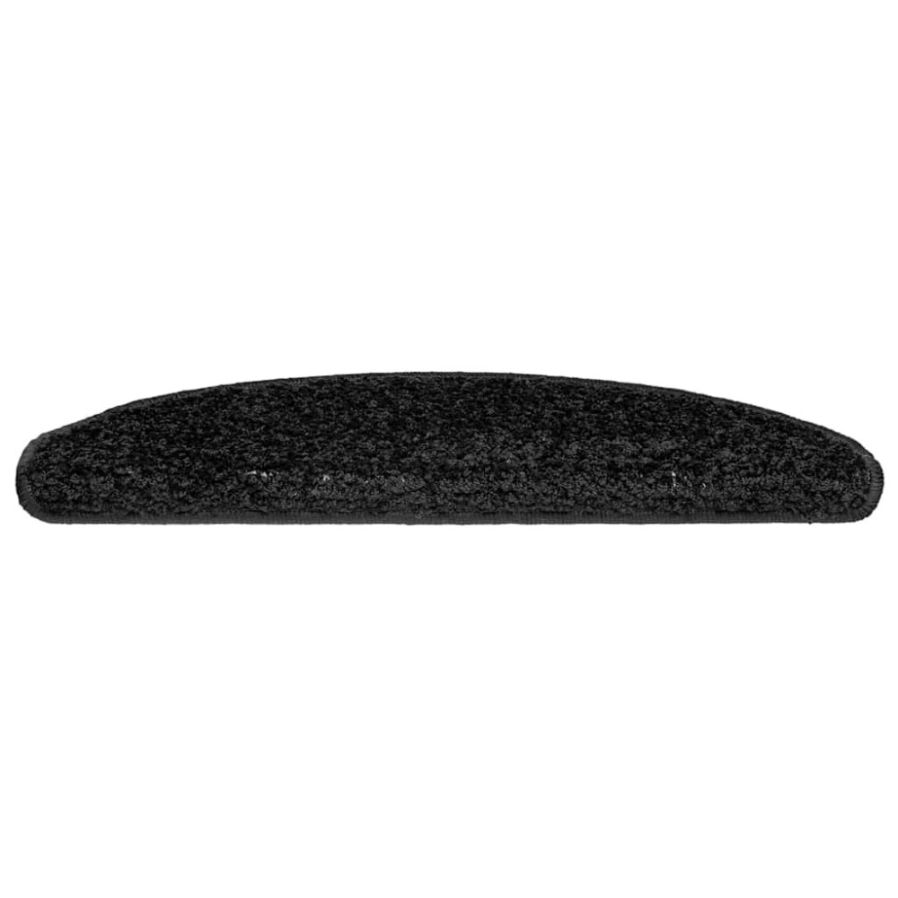 Produktbild för Trappmattor 20 st 65x21x4 cm svarta halvrunda stora
