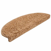 Produktbild för Trappmattor 20 st 65x21x4 cm beige halvrunda stora