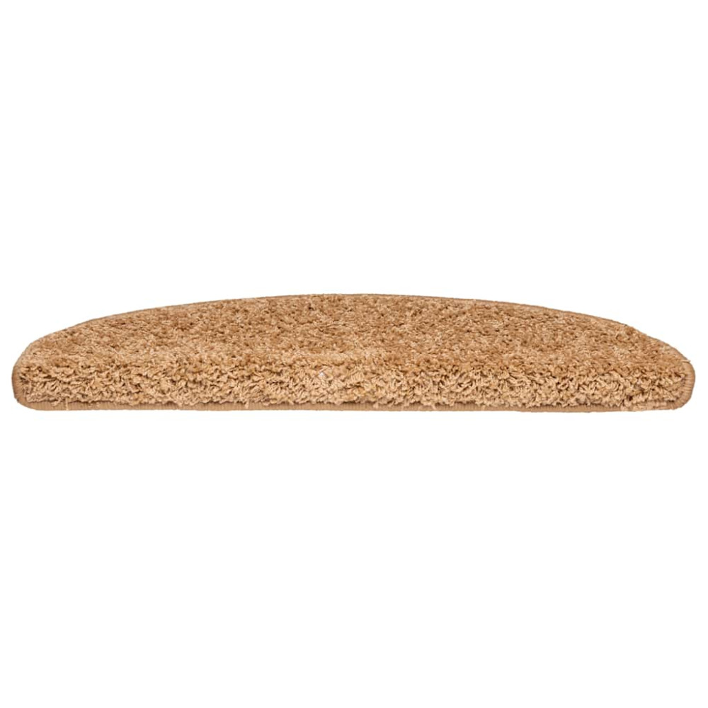 Produktbild för Trappmattor 20 st 65x21x4 cm beige halvrunda stora